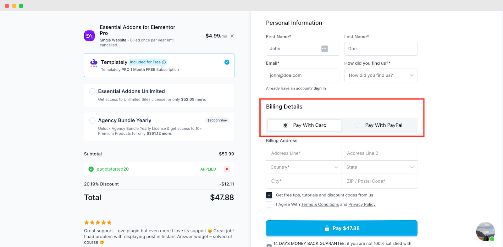 using a payment method