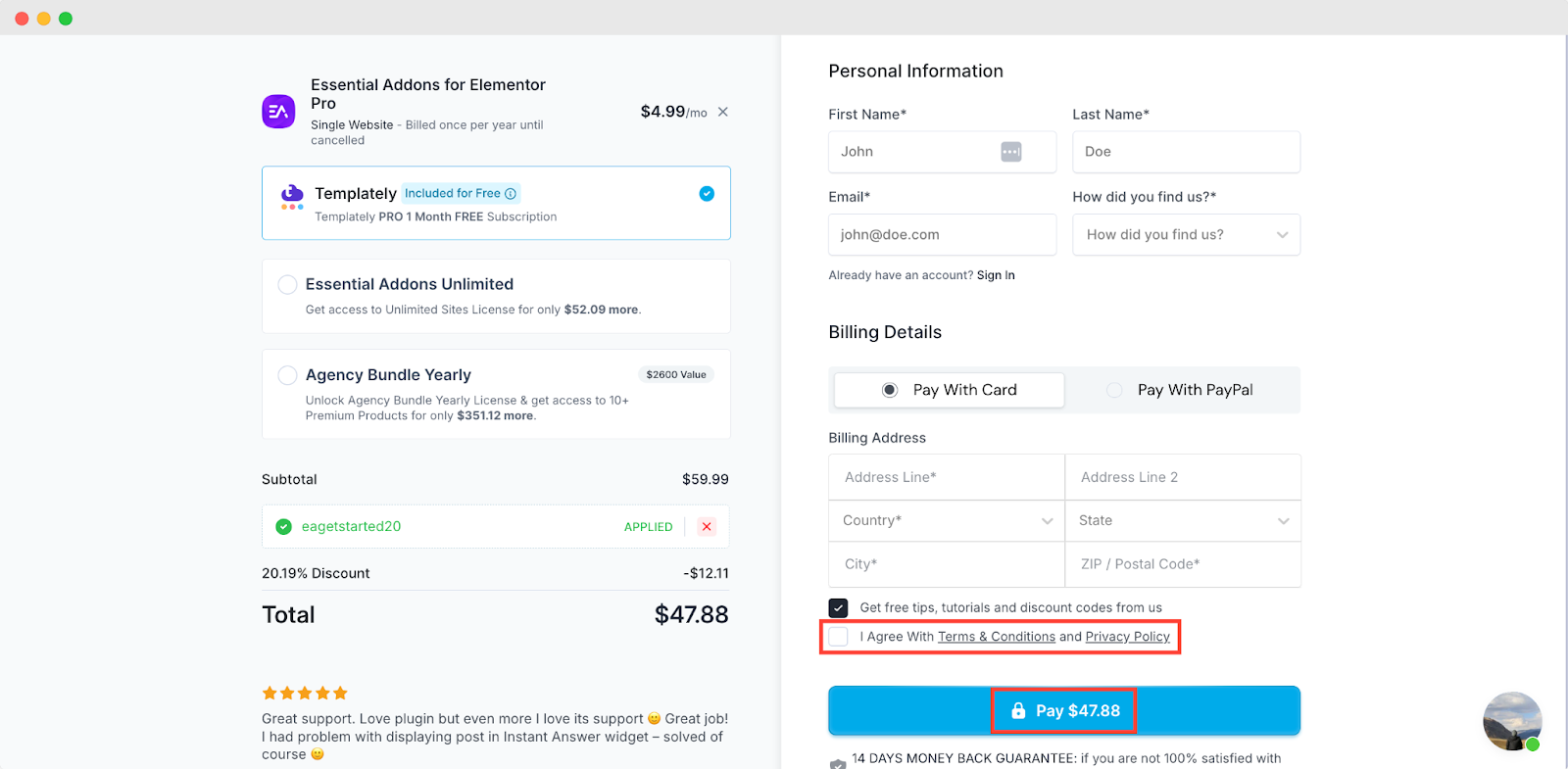 using a payment method