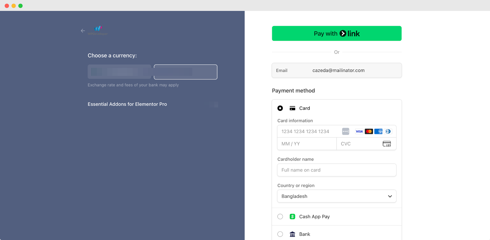 using a payment method