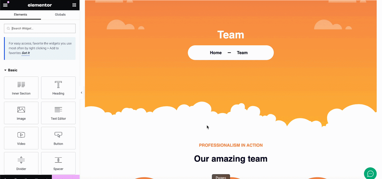 Meet the Team Page