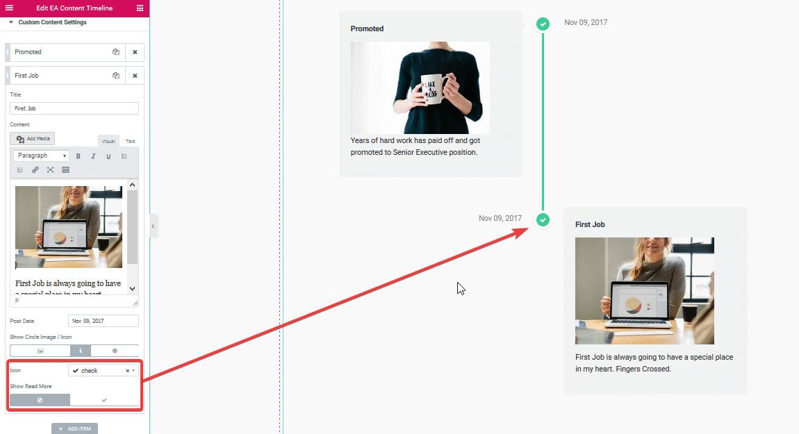 Showcase Event Timeline For Your Portfolio Using Elementor - WPDeveloper