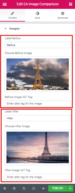 Image Comparison For Elementor