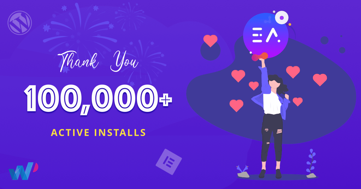Essential Addons For Elementor Reached 100,000 Happy Users 1