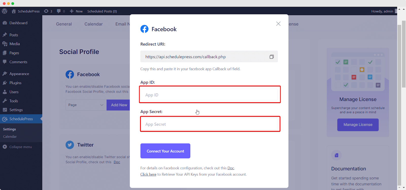 share wordpress blog