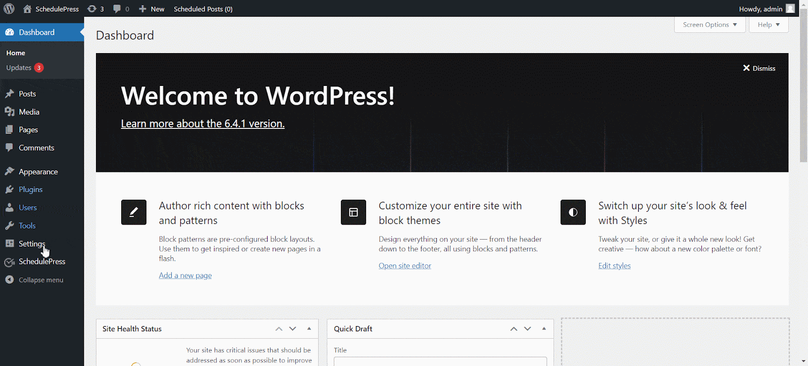 share wordpress blog
