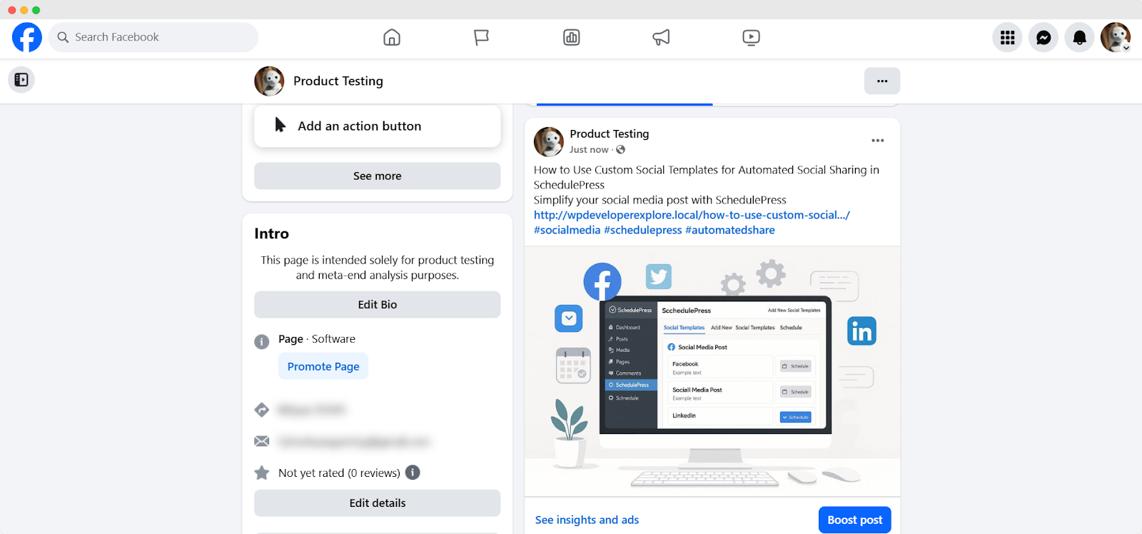share wordpress blog