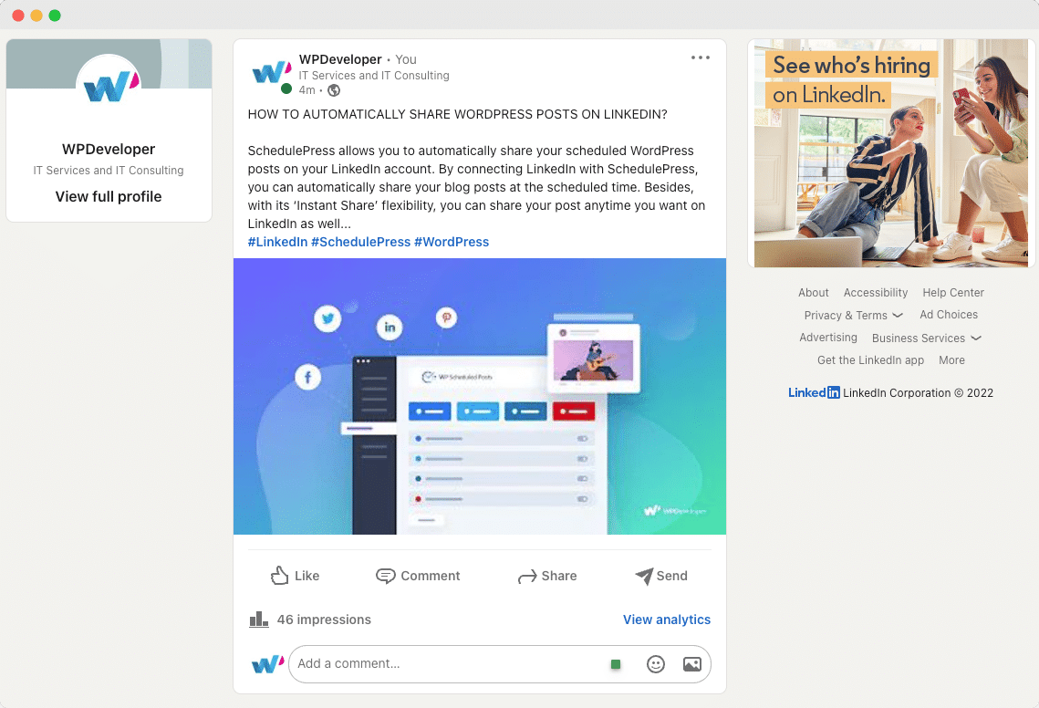 How to Automatically Publish WordPress Post to LinkedIn & Increase Engagement 6 wordpress post to linkedin