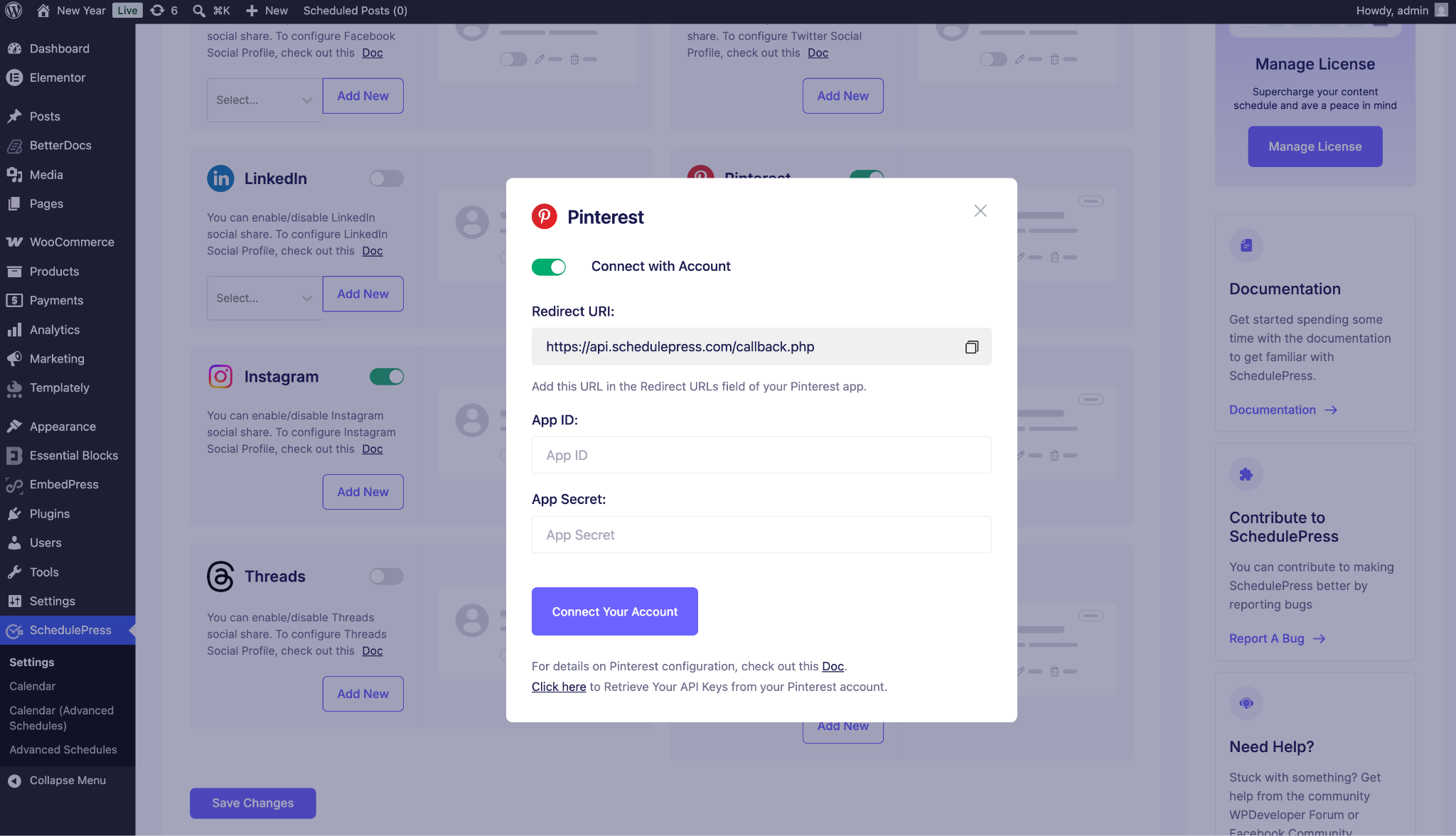 WordPress blog on Pinterest
