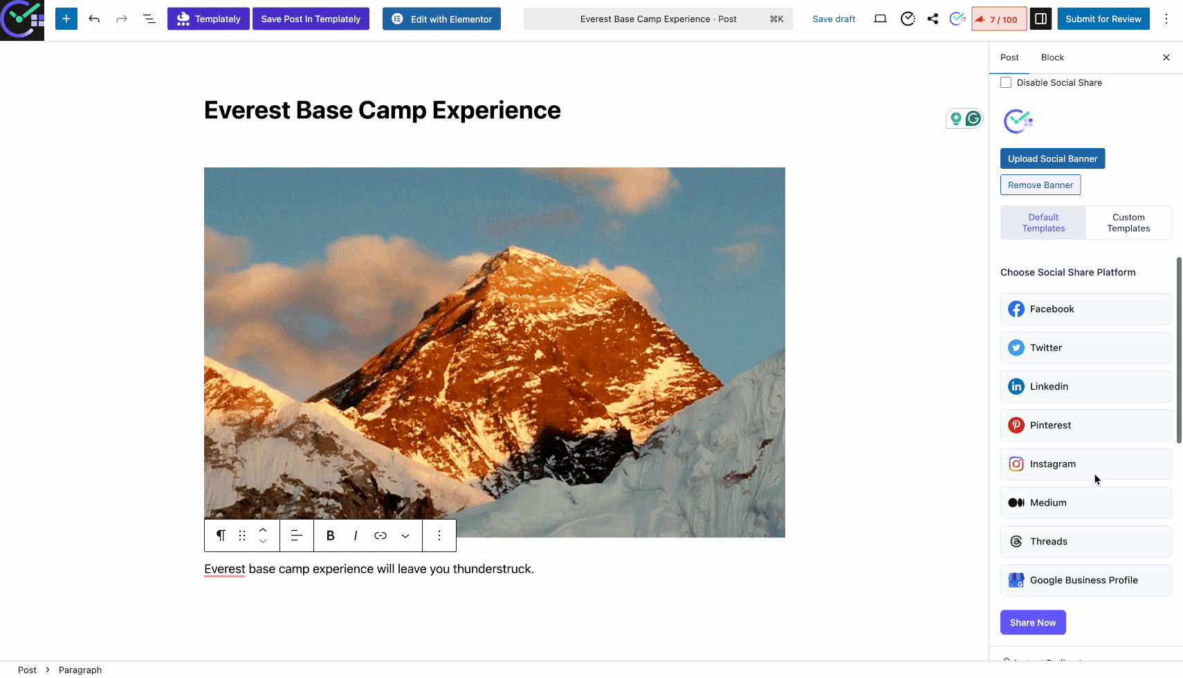 WordPress blog on Pinterest