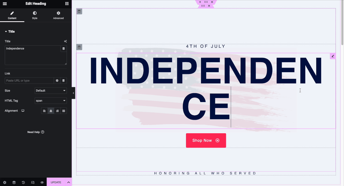 Independence Day Website Template