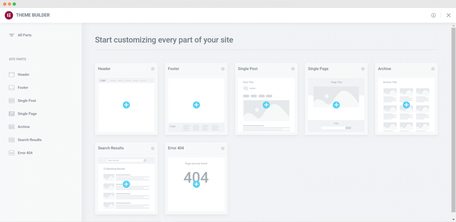 How to build single page template using elementor theme builder 