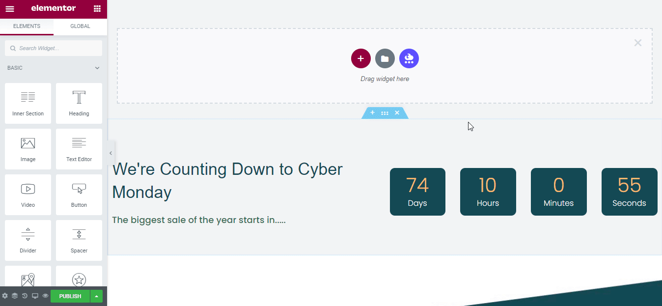 Cyber Monday landing page