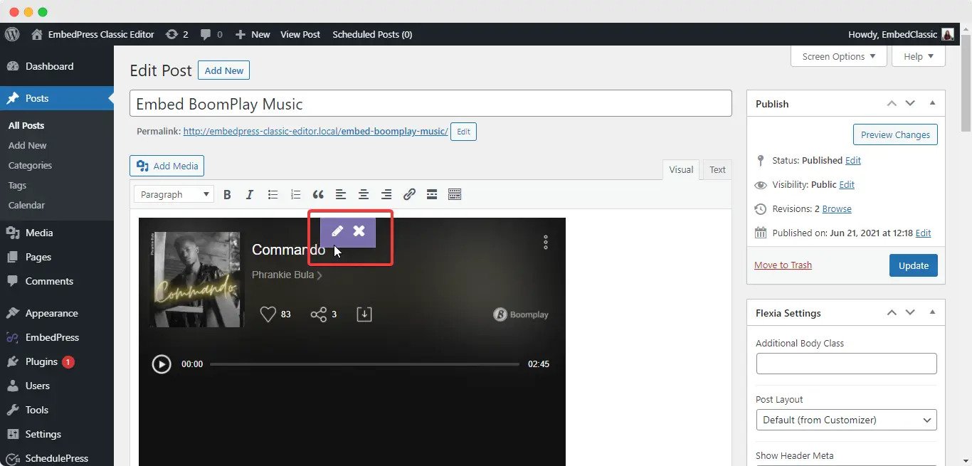 Embed BoomPlay Music In WordPress