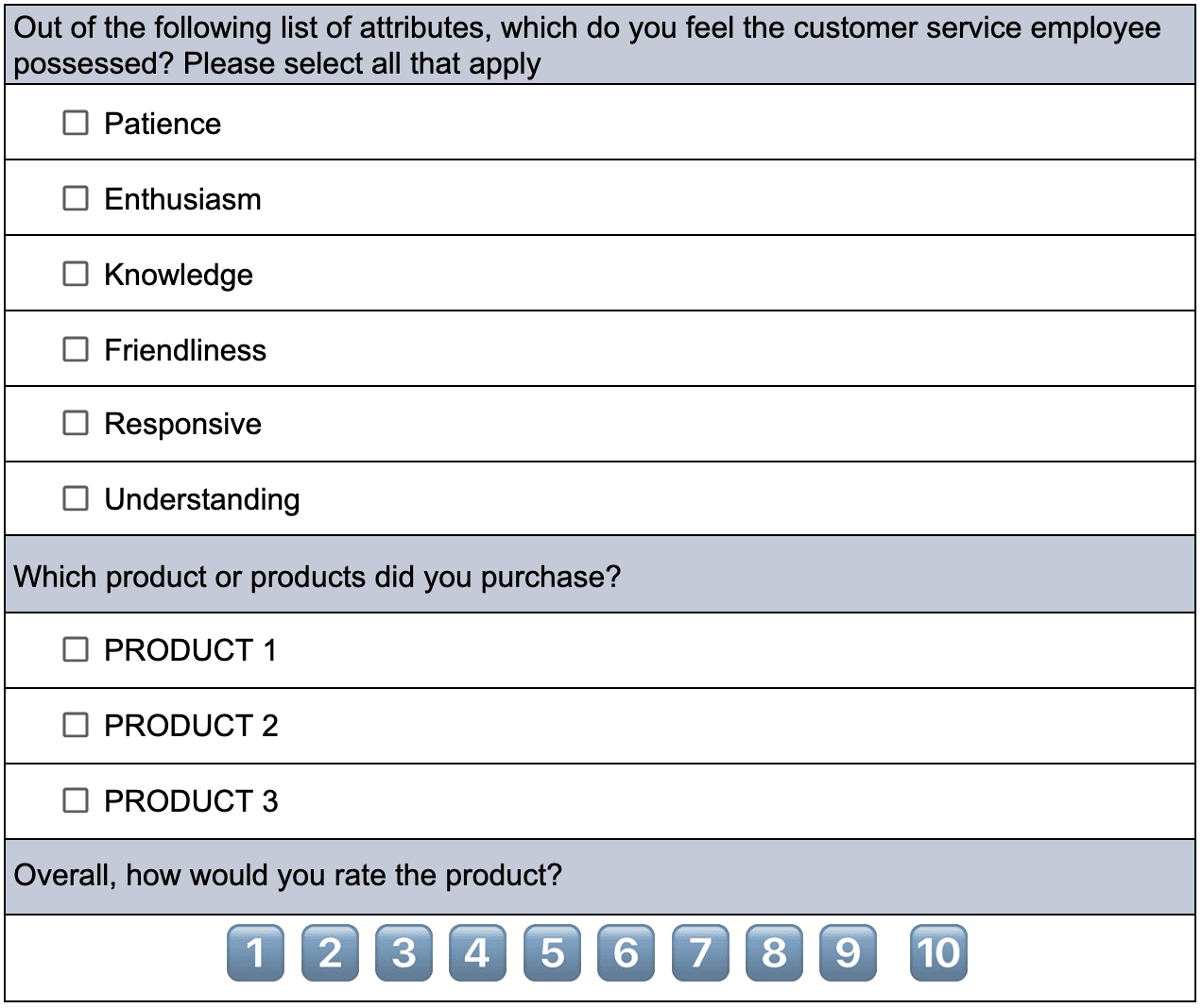 customer satisfaction survey