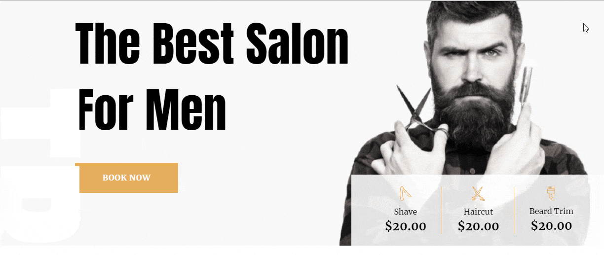 Barbershop Or Salon Website