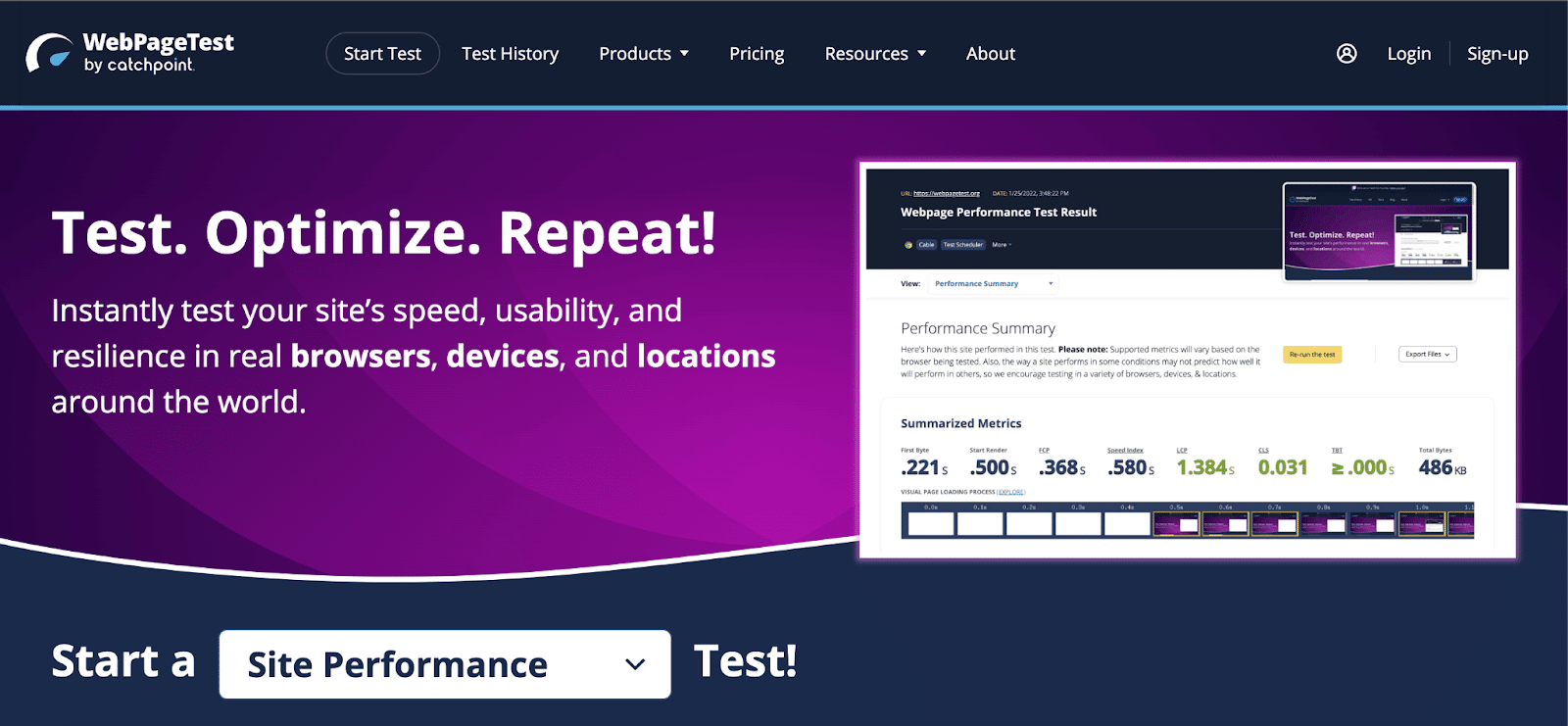 website speed test 9