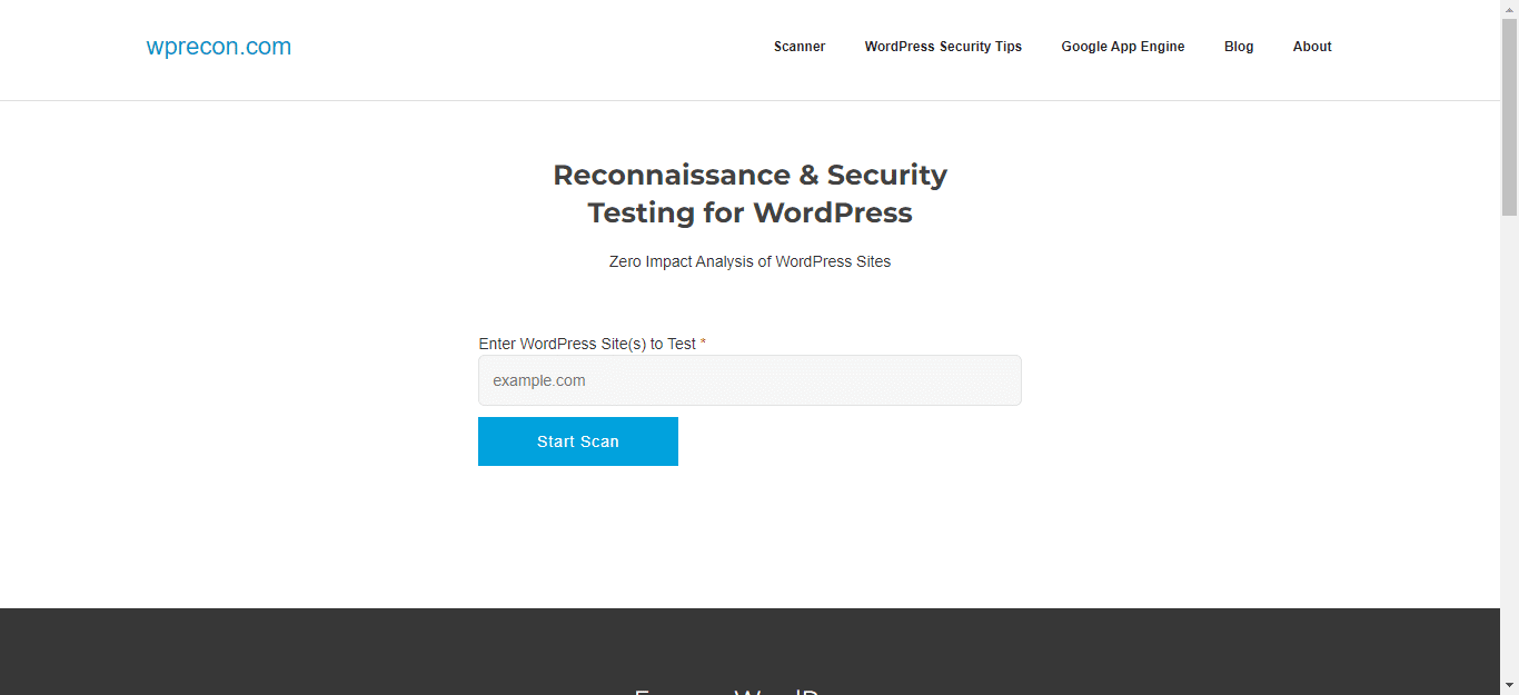 Scan WordPress