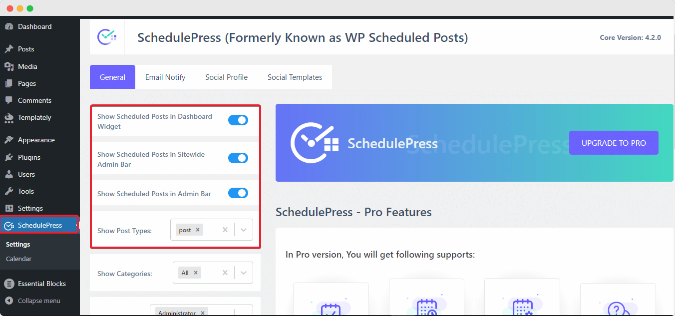 install and set up SchedulePress