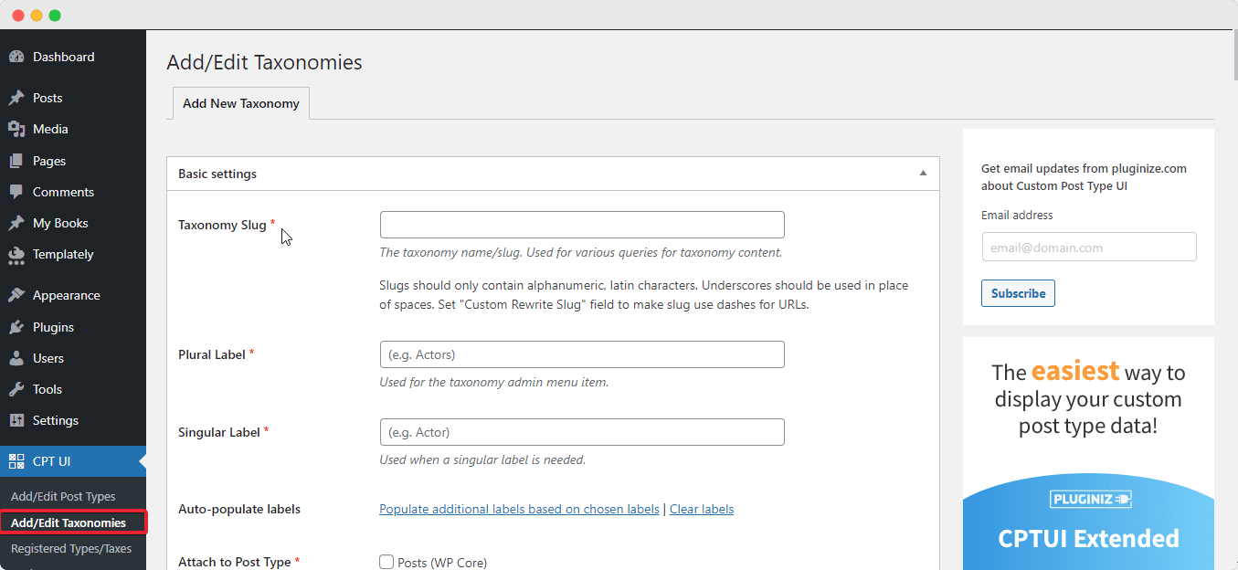 WordPress Custom Taxonomies