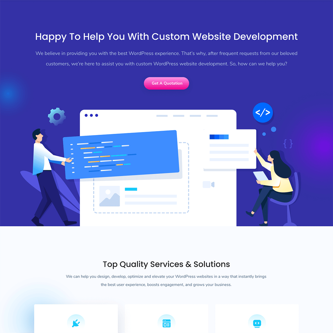 Custom Website Development - WPDeveloper