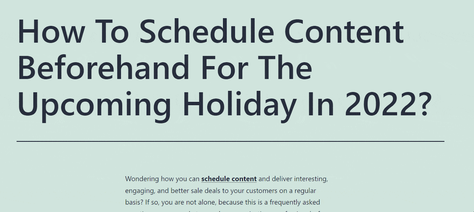 Advanced Schedule In SchedulePress 