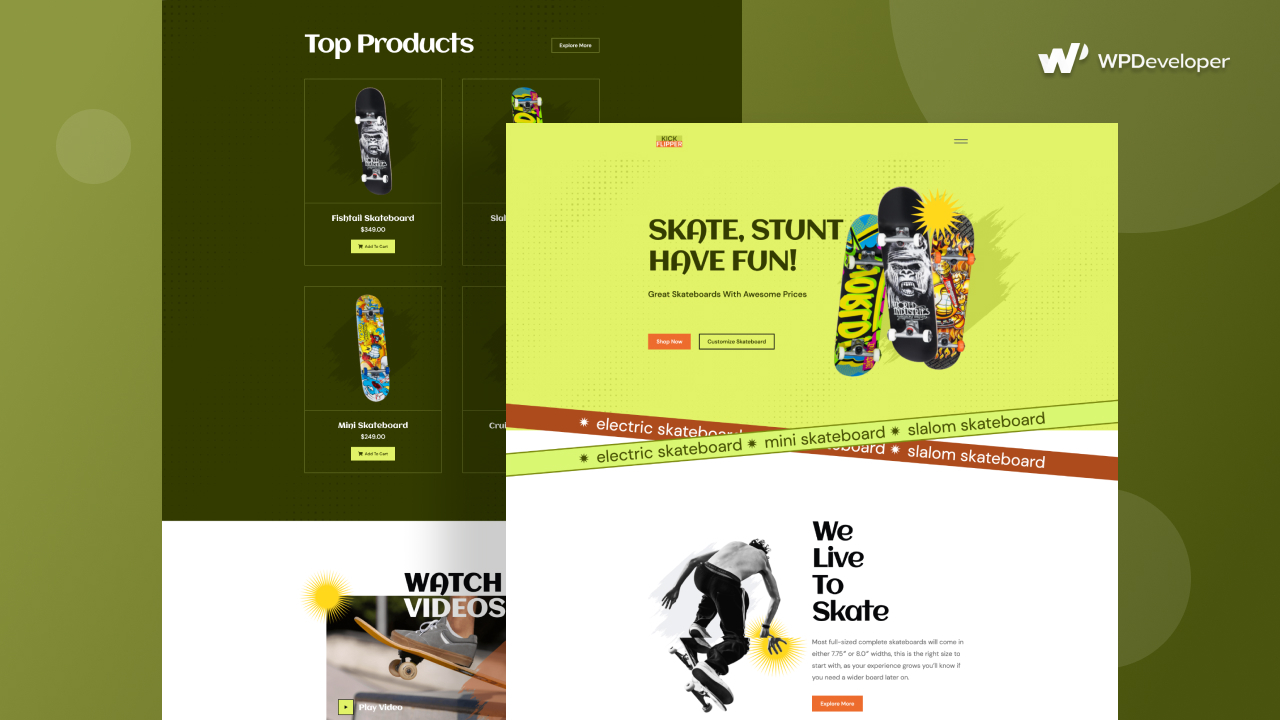 To A Skateboard Shop Website With Ready WordPress Templates? - WPDeveloper