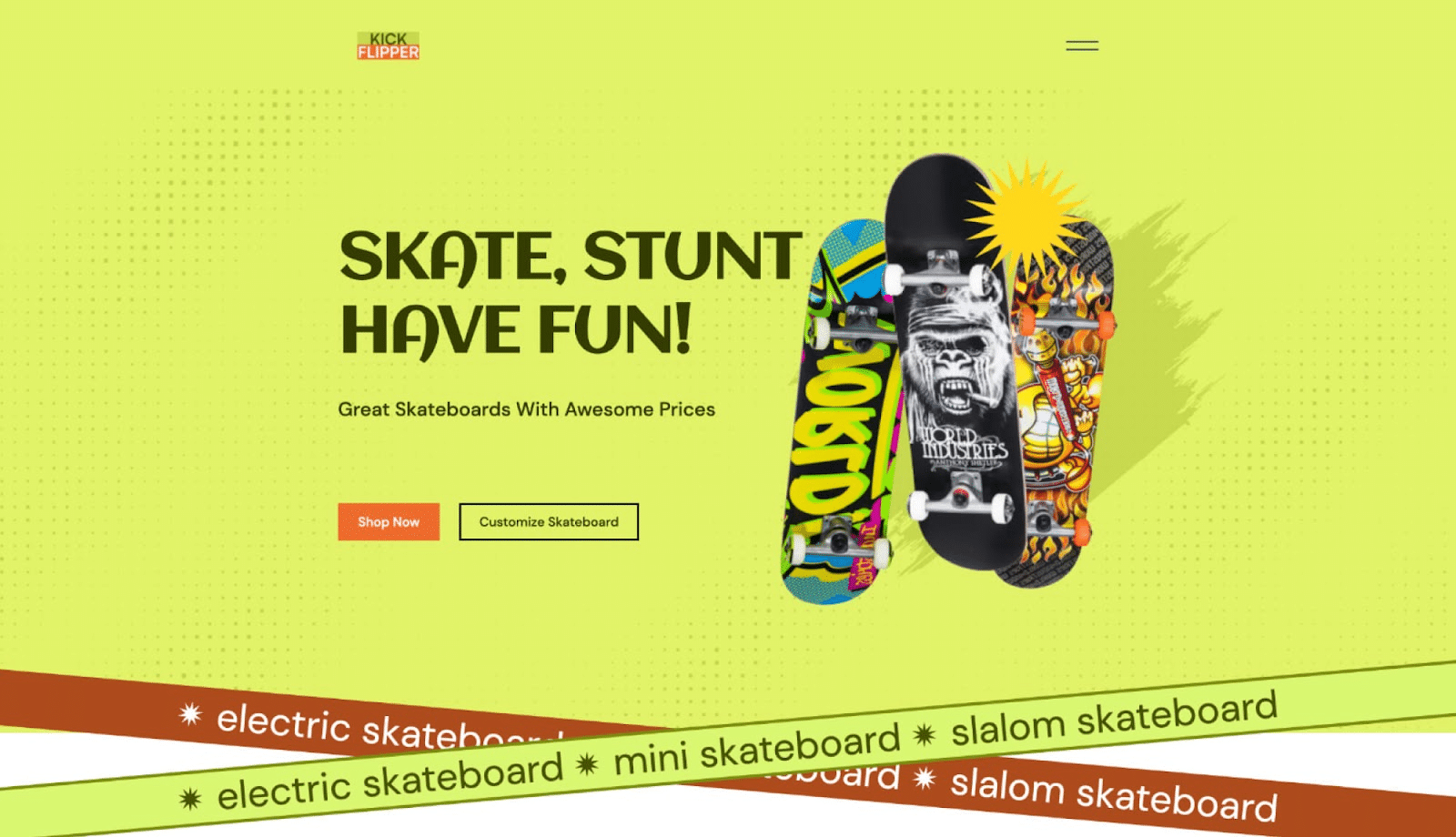Skateboard Shop Website
