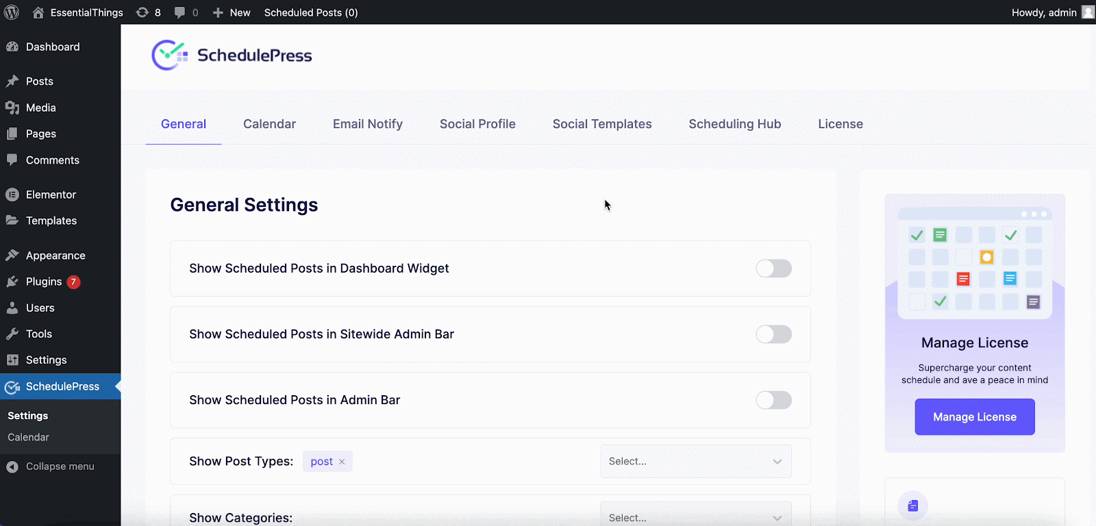 install and set up SchedulePress