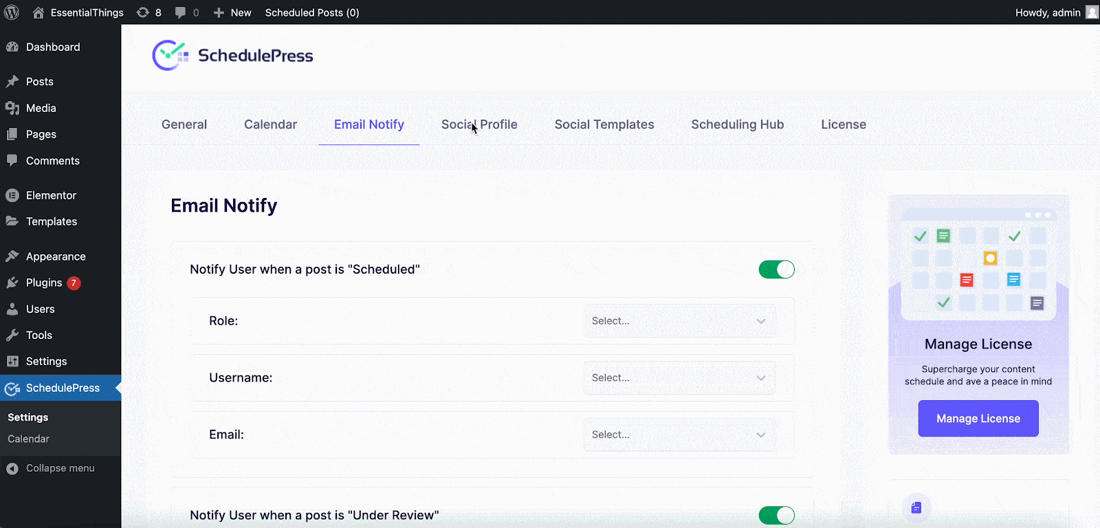 install and set up SchedulePress