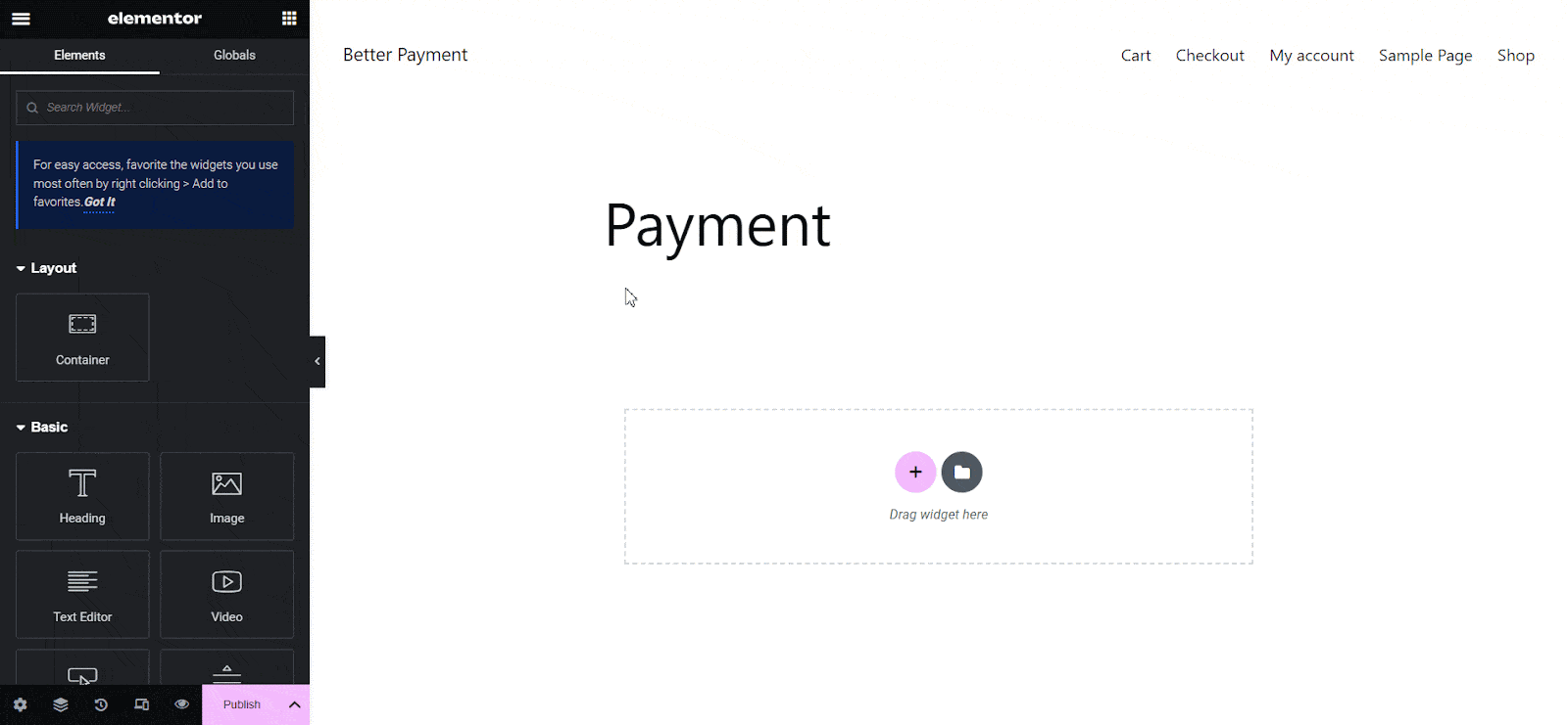 Style Payment Form In Elementor