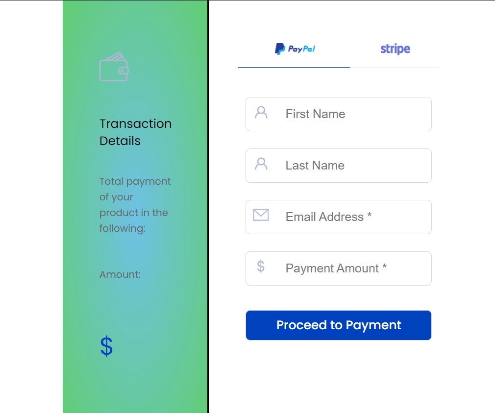 Style Payment Form In Elementor