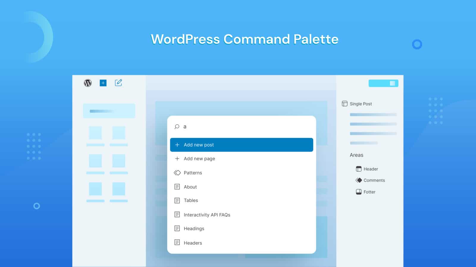 WordPress Command Palette