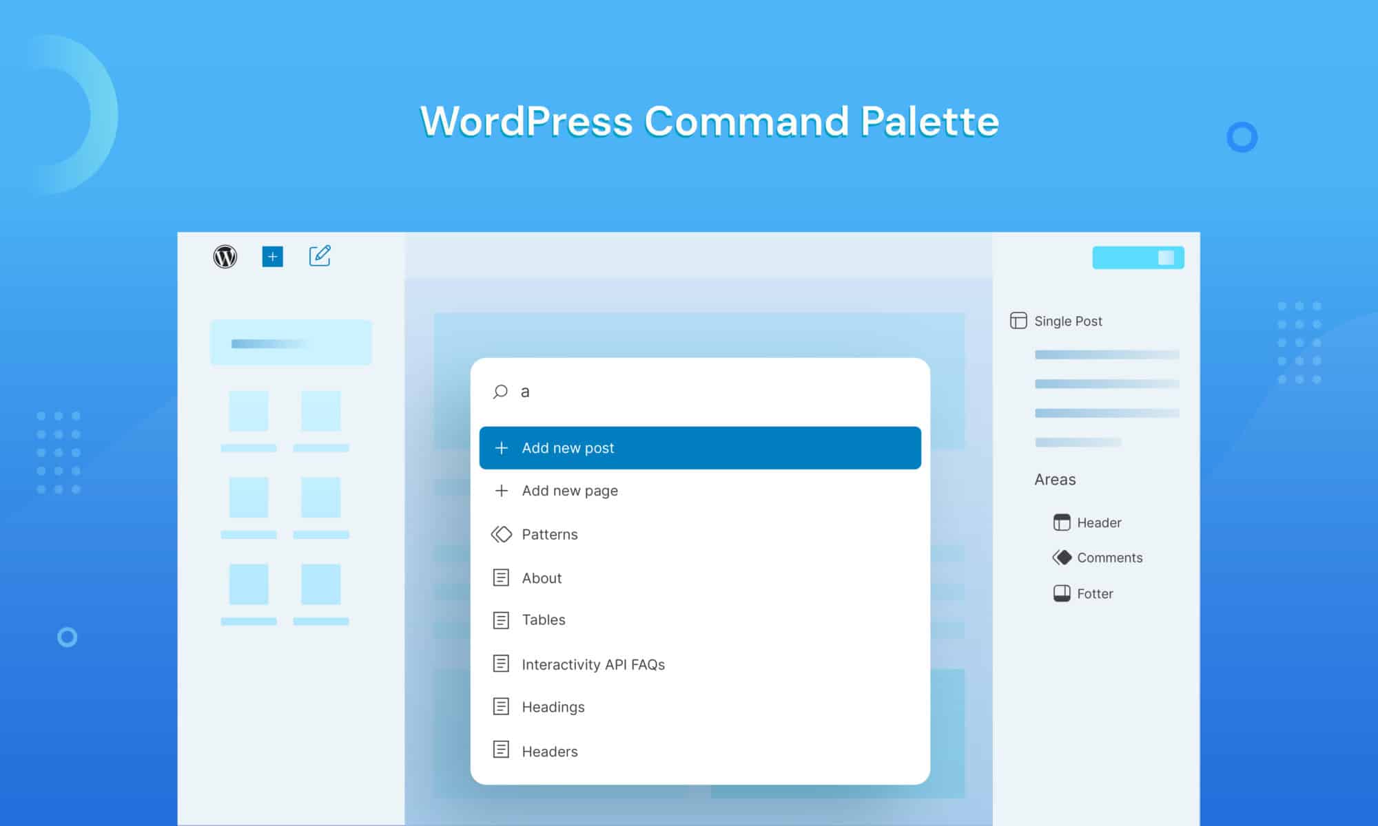 WordPress Command Palette