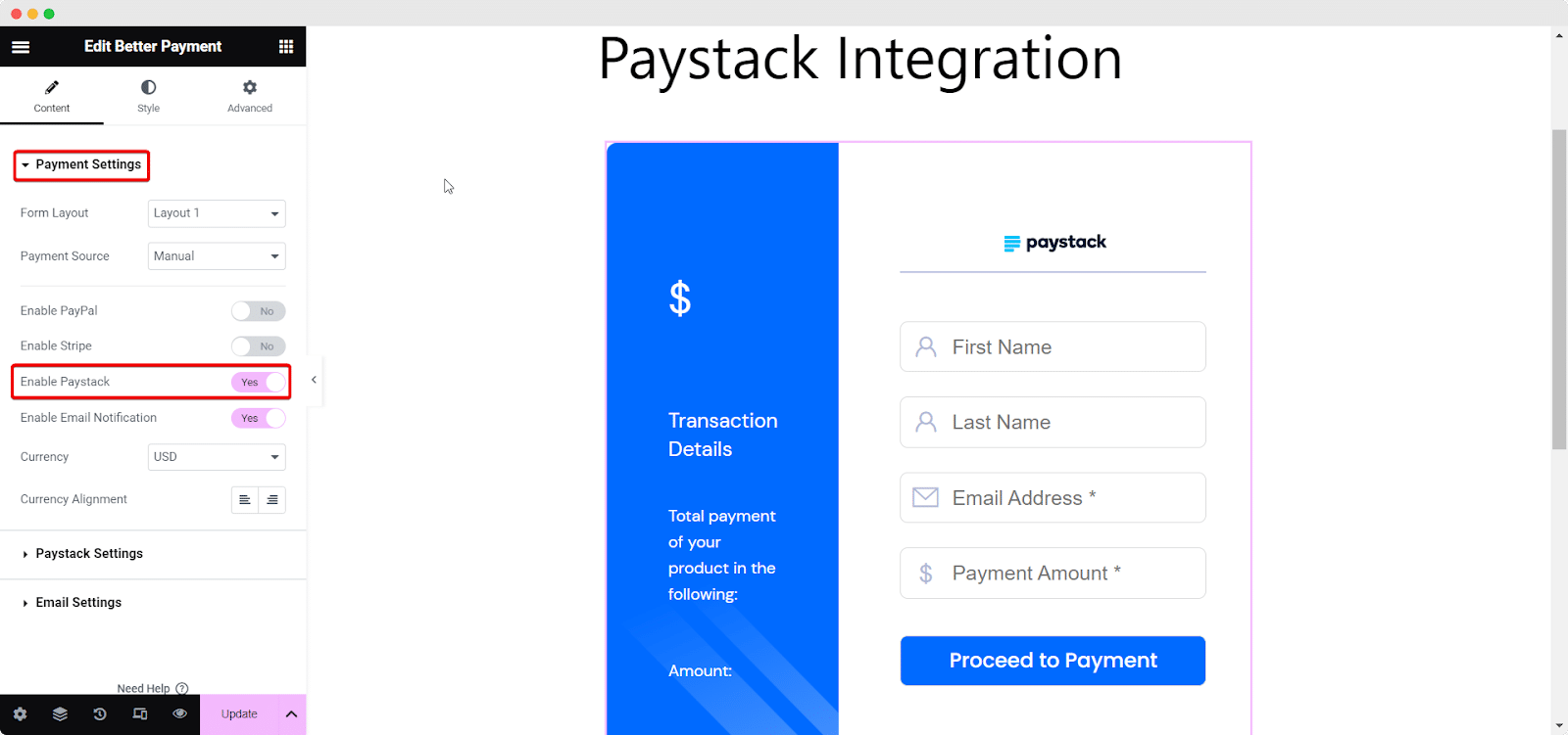 set up Paystack