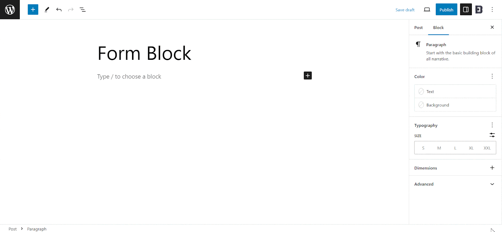 Customize a Form in WordPress Block Editor