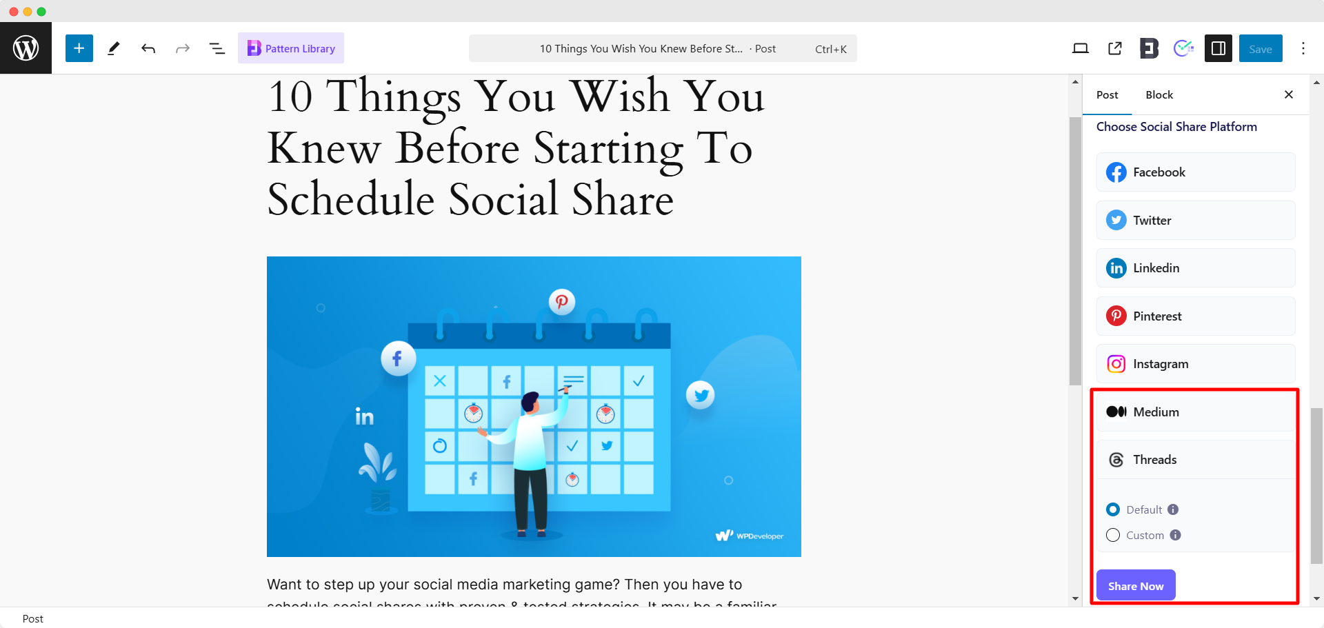 Step 6: Automatically Share Scheduled WordPress Posts on Threads