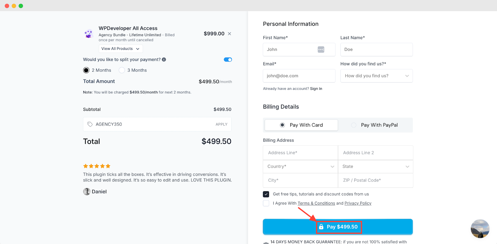 split payment