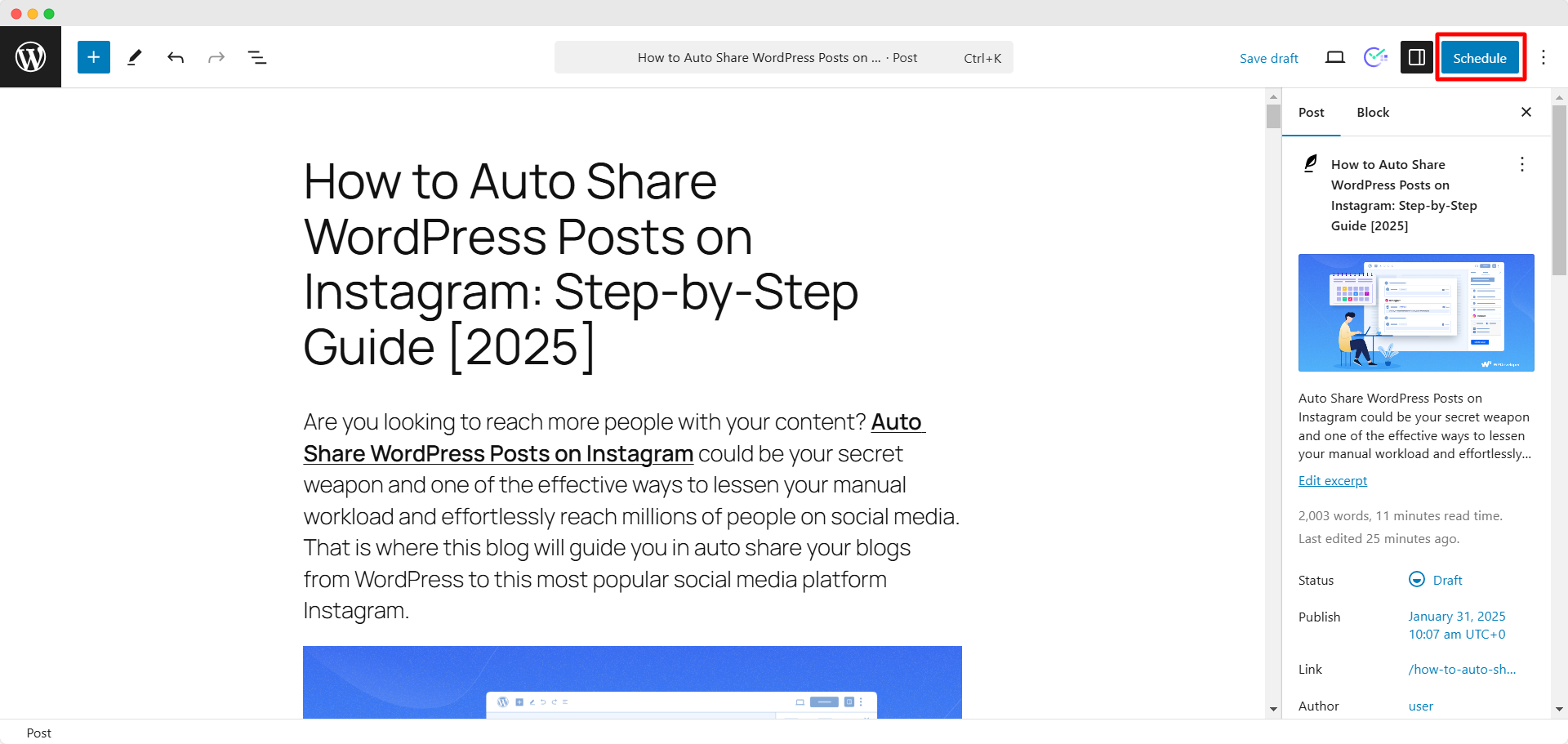 Step 2: Use Enhanced Post Publishing and Sharing Options - For Gutenberg 2