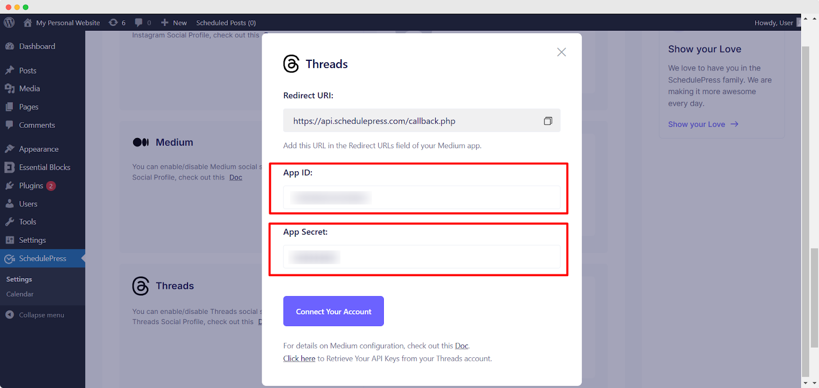 Auto Share WordPress Posts on Threads with SchedulePress