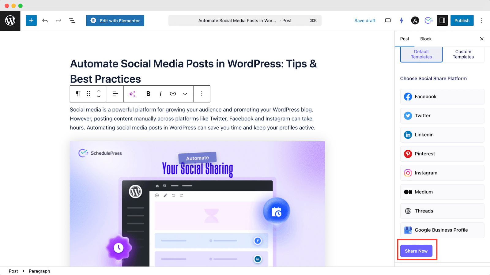 Share WordPress Posts on Google Business Profile