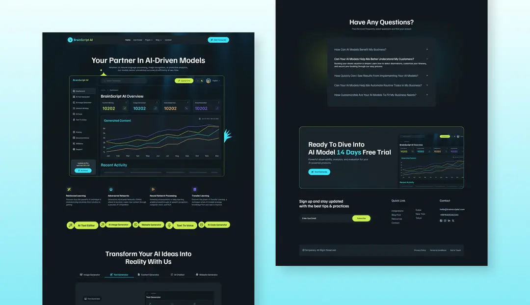 Multipurpose AI SaaS Website Template Multipurpose AI SaaS Website Template