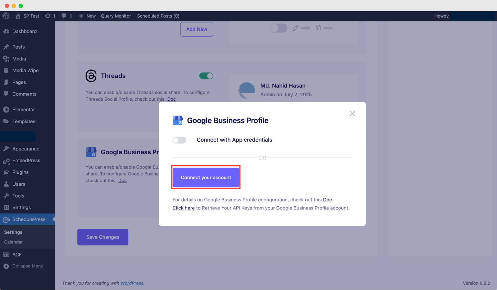 Share WordPress Posts on Google Business Profile
