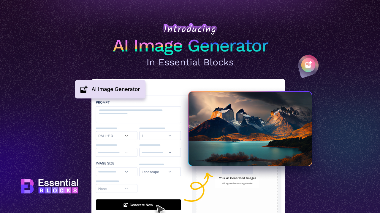 AI Image Generator from Essential Blocks AI Image Generator from Essential Blocks
