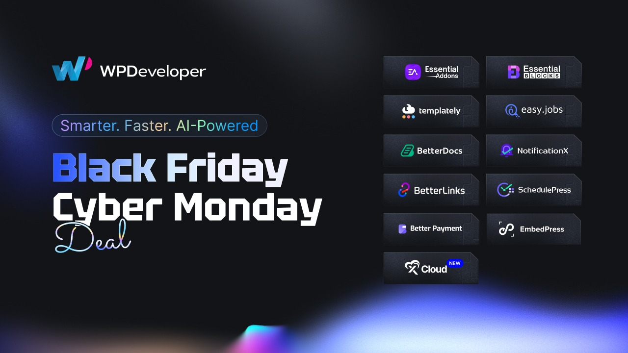 MEGA SALE: Top WPDeveloper Black Friday Offers