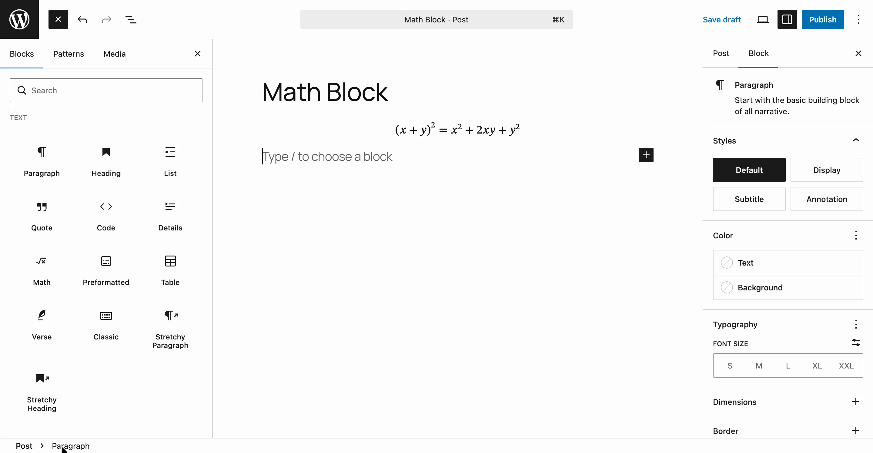 Stretchy Text Block