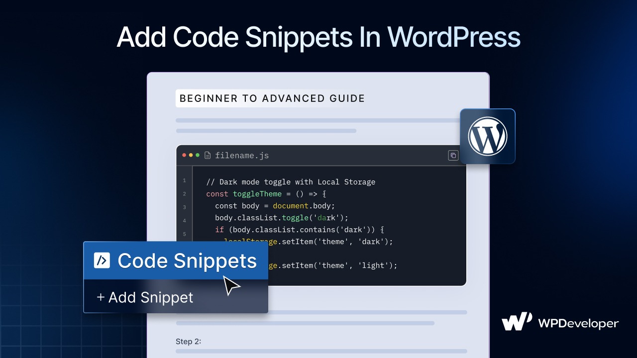 code snippets in wordpress