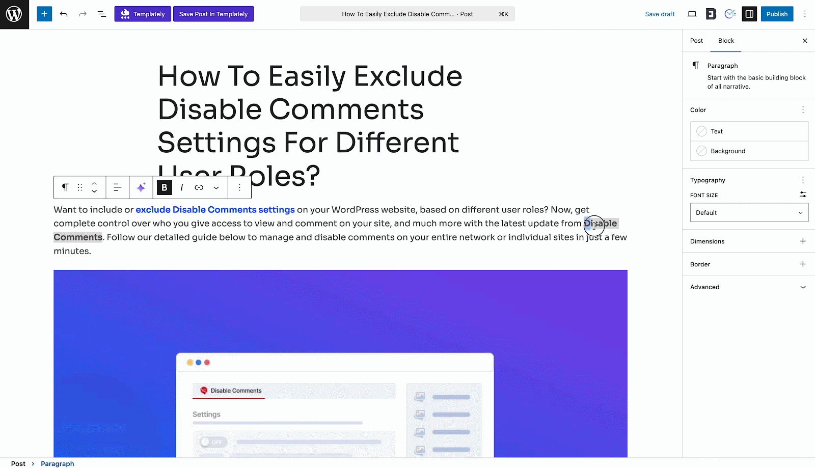 Enable Certain Comment Types