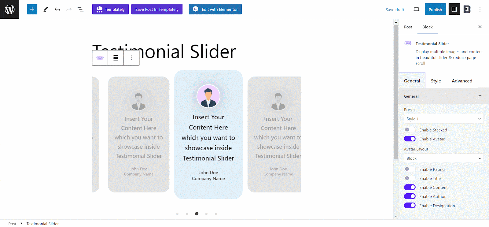 Testimonial Slider