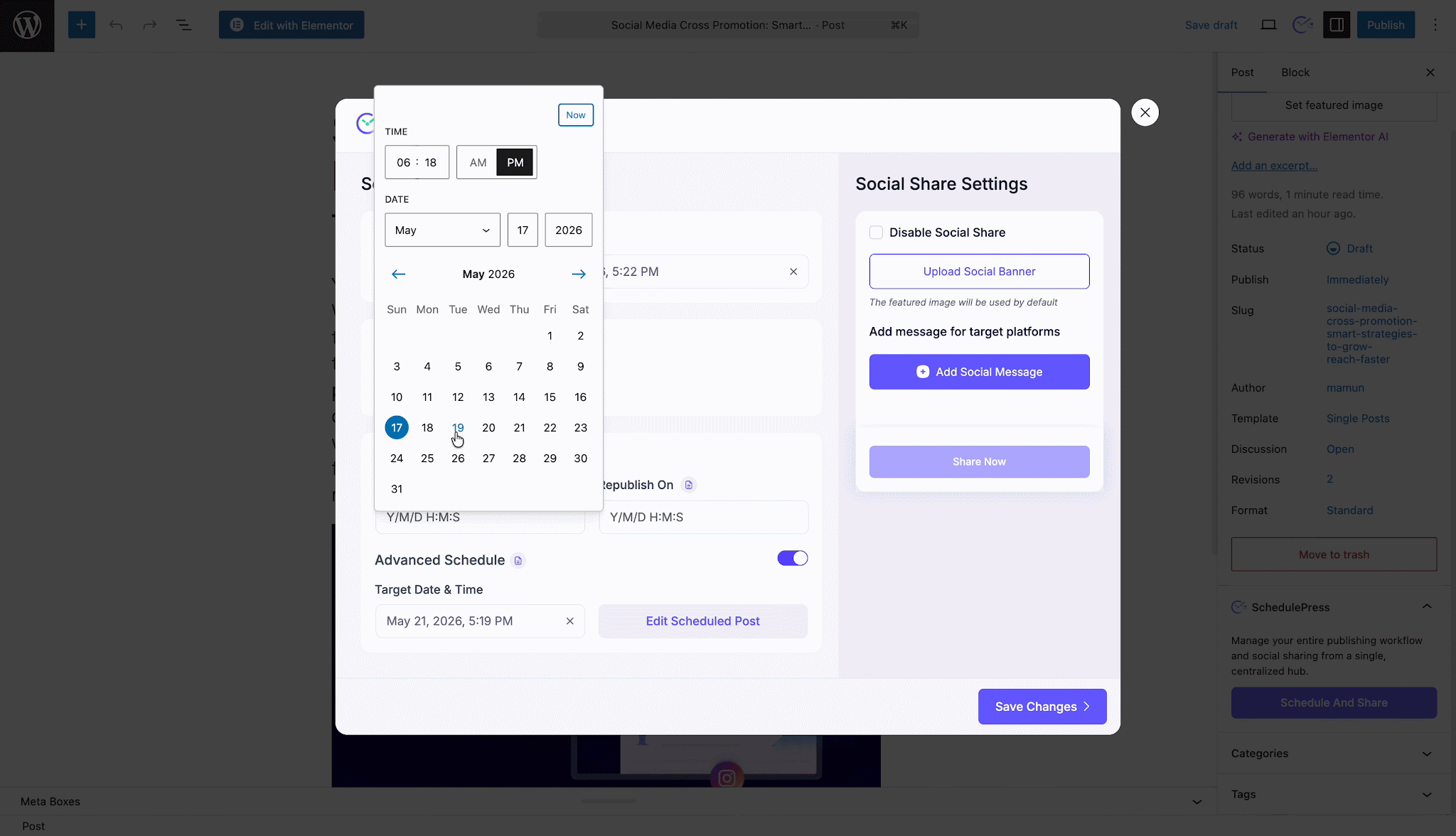 How to Manage Content with the Schedule And Share Board in SchedulePress? - WPDeveloper Schedule and Share Board