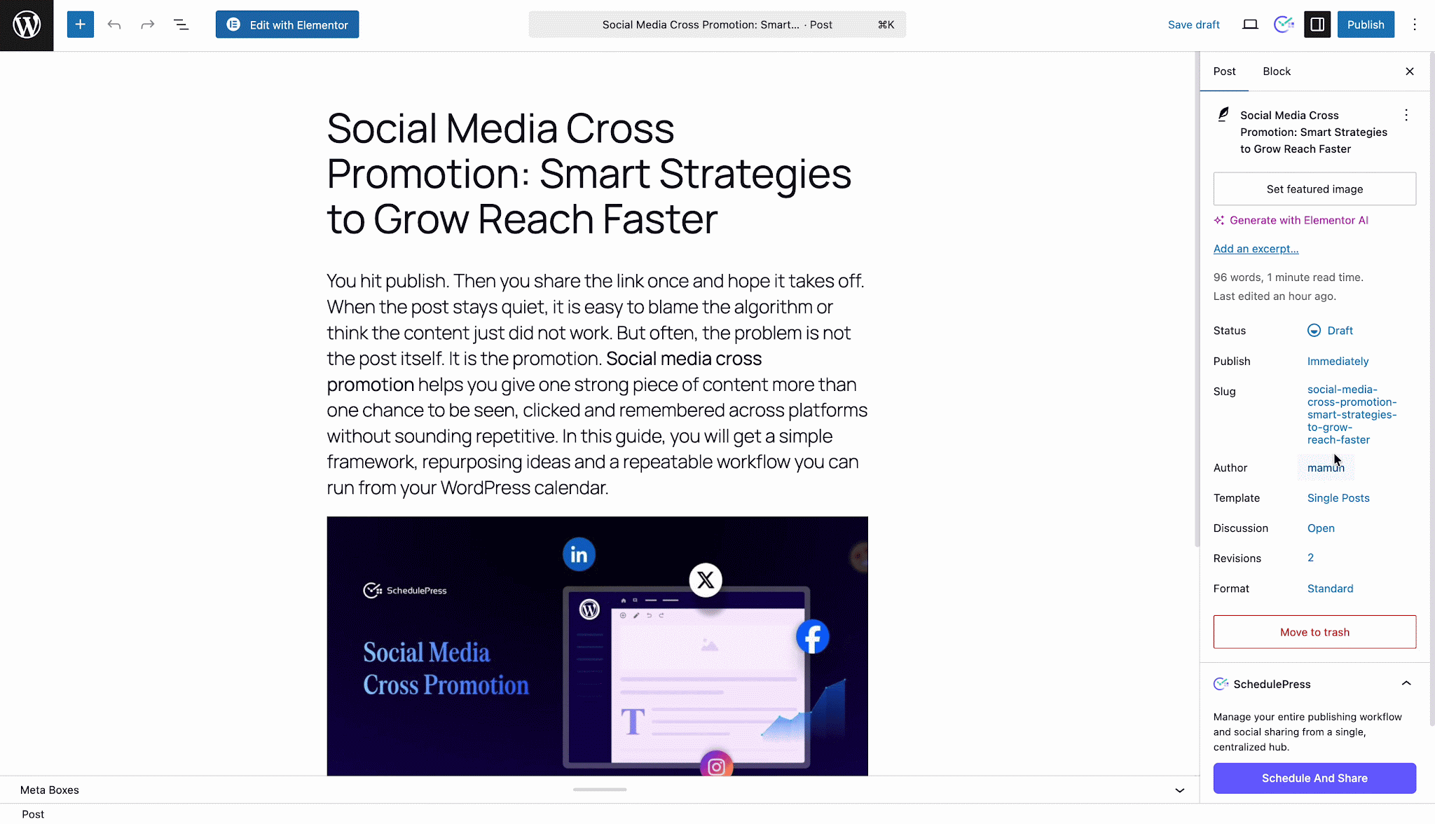 How to Manage Content with the Schedule And Share Board in SchedulePress? - WPDeveloper Schedule and Share Board